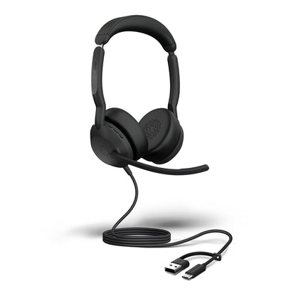 Jabra Evolve2 50, USB C/A UC Stereo Headset, Bluetooth®, 4 microphones, Active Noise Cancellation...