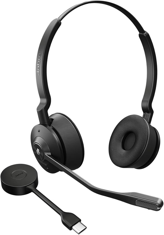 Jabra Engage 55 SE, Stereo, Link400c, UC DECT Headset, 150m Wireless Range, Noise Cancelling, Fle...