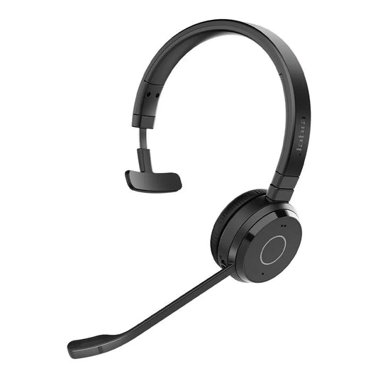 Jabra Evolve 65 TE Mono Teams Bluetooth Headset, Link 390a, 16-hour battery life, 30-metre wirele...