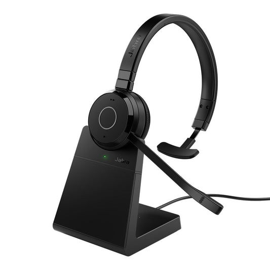 Jabra Evolve 65 TE Link390a UC Mono Stand Bluetooth Headset, 16-hour battery life, 30-metre wirel...