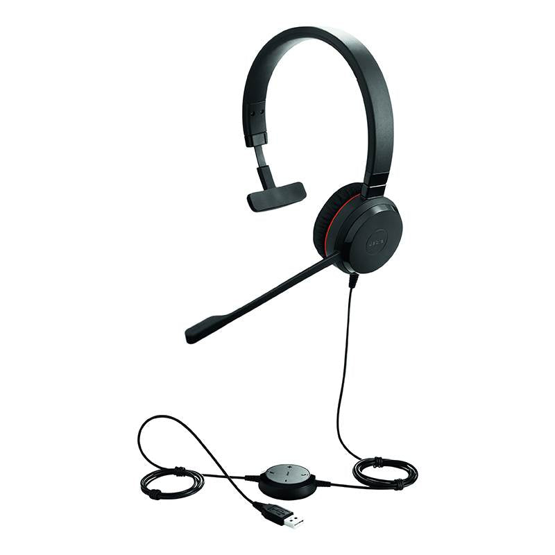 Jabra Evolve 20 UC Mono SE, USB-A Headset, Passive Noise Cancellation, Easy Call Management, Plug...