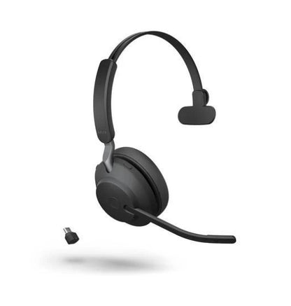 Jabra Evolve2 65 MS Mono Black Bluetooth Headset, Link 380 USB-A Passive Noise-cancelling, 2ys Wa... - Image 3