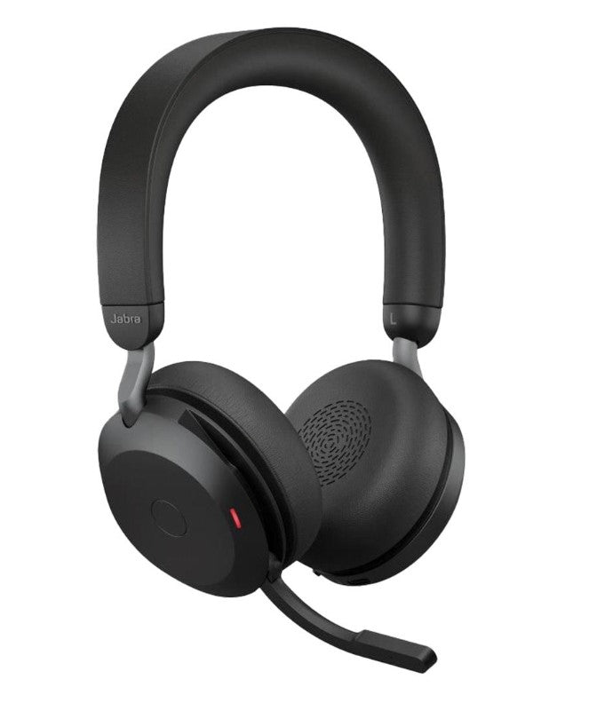 Jabra Evolve2 75 USB-A Link380a MS Stereo Black, 8-Mic Technology, 36 Hours Battery  Fast Charge,...