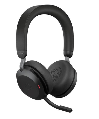 Jabra Evolve2 75 USB-A Link380a MS Stereo Black, 8-Mic Technology, 36 Hours Battery  Fast Charge,...