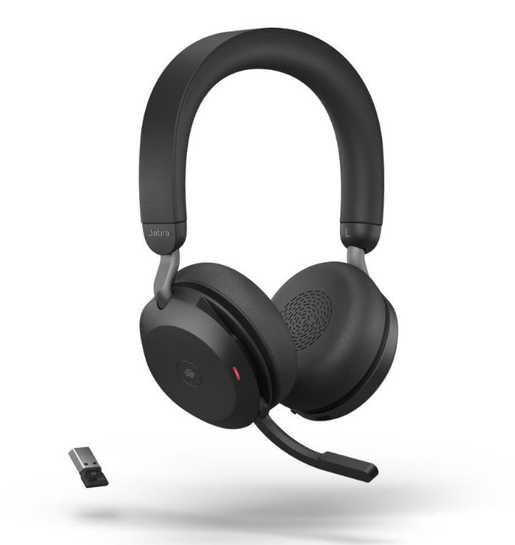 Jabra Evolve2 75 USB-A Link380a MS Stereo Black, 8-Mic Technology, 36 Hours Battery  Fast Charge,... - Image 2