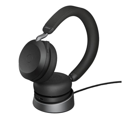 Jabra Evolve2 75 USB-A Link380a MS Stereo Stand Black,  8-Mic Technology, 36 Hours Battery  Fast...