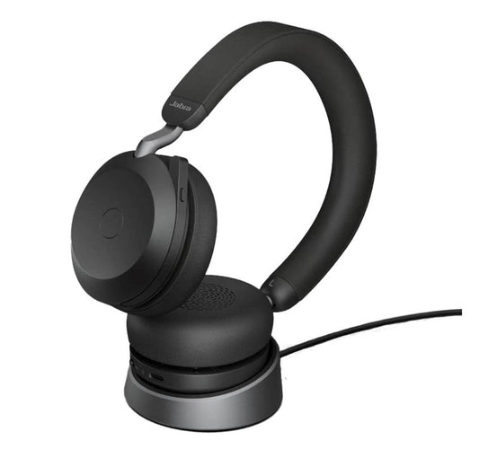 Jabra Evolve2 75 USB-A Link380a MS Stereo Stand Black,  8-Mic Technology, 36 Hours Battery  Fast...