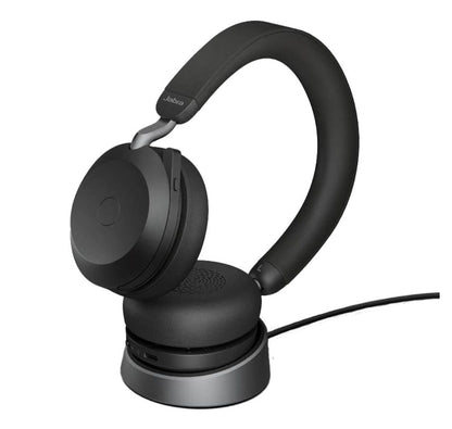 Jabra Evolve2 75 USB-C Link380a UC Stereo Stand Black, 8-Mic Technology, 36 Hours Battery  Fast C...