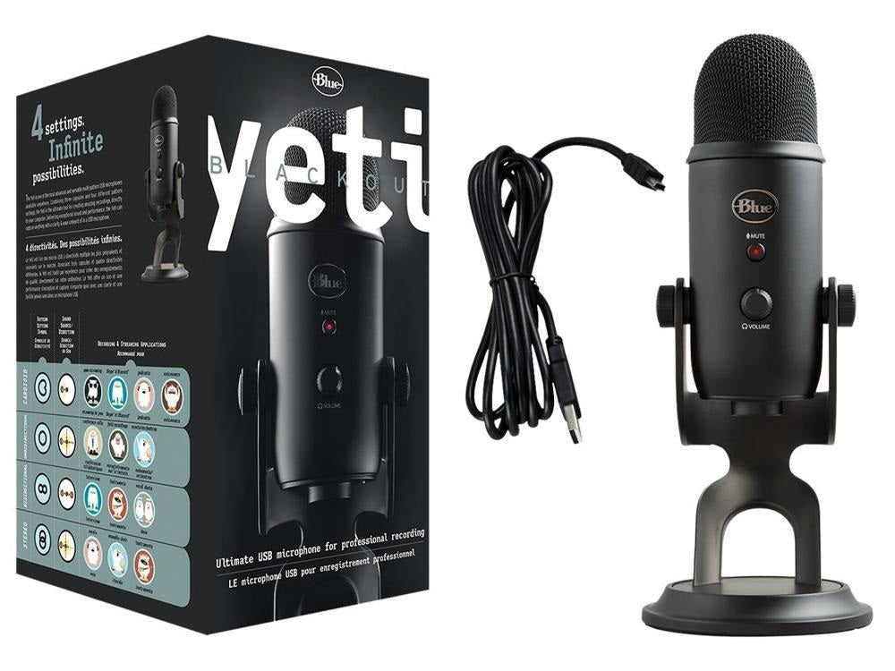 (LS)Logitech YETI Premium Multi-Pattern USB Microphone with Blue VO!CE 2-Year Limited Hardware Wa...