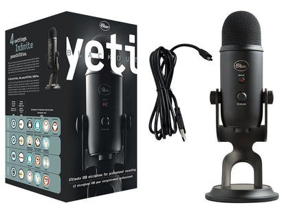 (LS)Logitech YETI Premium Multi-Pattern USB Microphone with Blue VO!CE 2-Year Limited Hardware Wa...