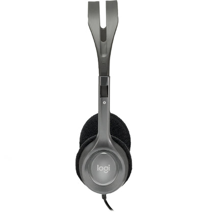 Logitech H110 Stereo Headset Over-the-head Headphones 3.5mm Versatile Adjustable Microphone for P...