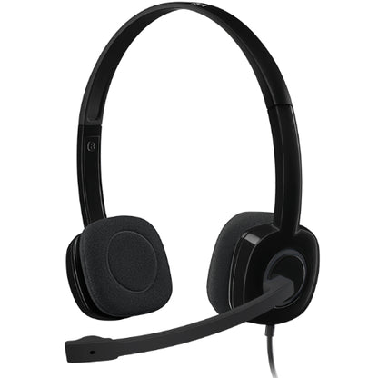 Logitech H151 Stereo Headset Light Weight Adjustable Headphones with Microphone 3.5mm jack In-lin...