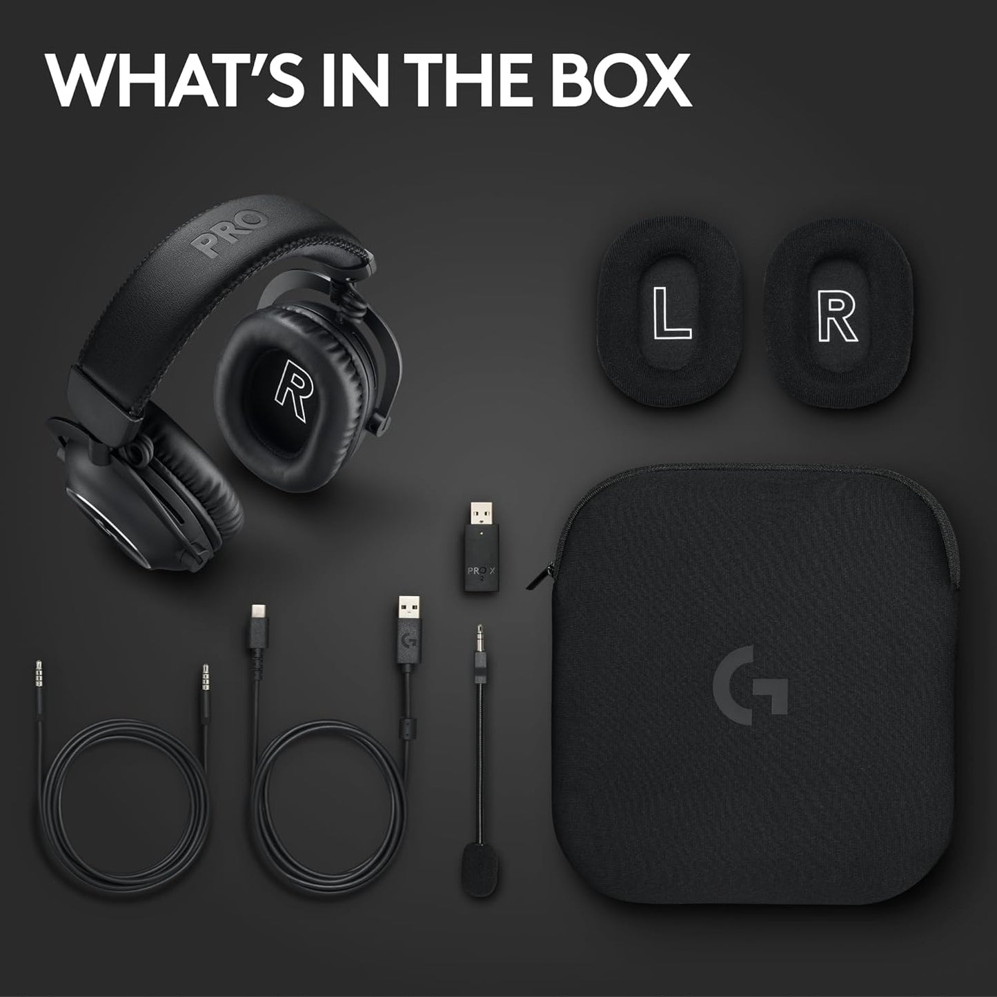 Logitech PRO X 2 LIGHTSPEED Wireless Gaming Headset Black Graphene 50 mm BLUETOOTH® and 3.5MM  2-Year Limited Hardware Warranty