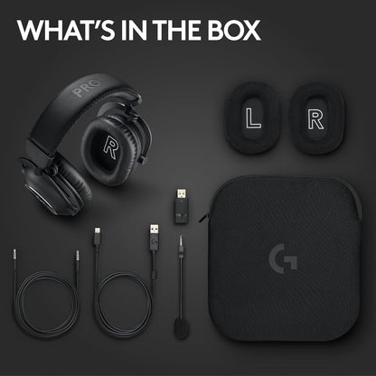 Logitech PRO X 2 LIGHTSPEED Wireless Gaming Headset Black Graphene 50 mm BLUETOOTH® and 3.5MM  2-Year Limited Hardware Warranty