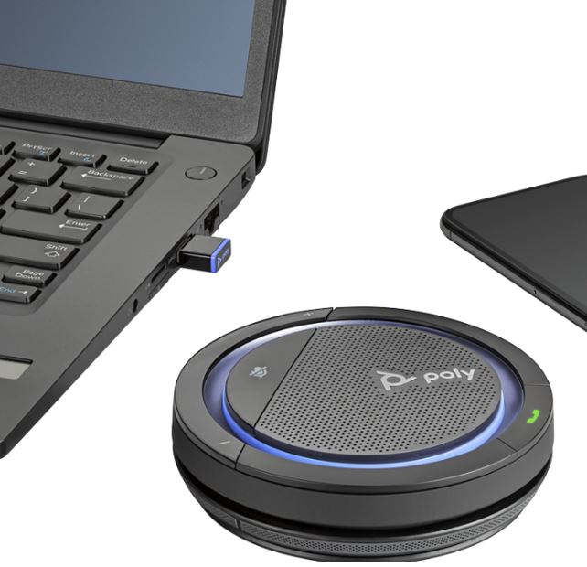 Plantronics/Poly Calisto 5300-M with USB-C BT600 dongle, Bluetooth Speakerphone, Teams certified,... - Image 2