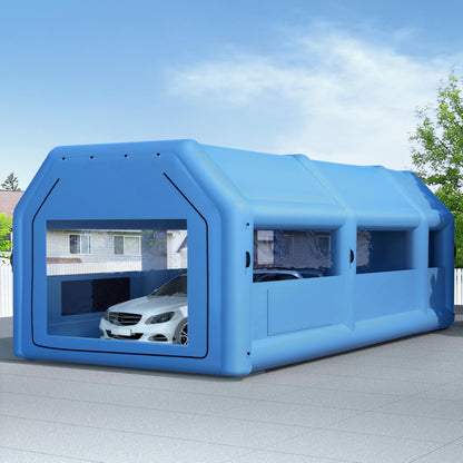 Giantz Inflatable Spray Booth Car Paint Tent 1000X500X350cm 2 Blowers Filter Mobile Garage Workstation - Image 8