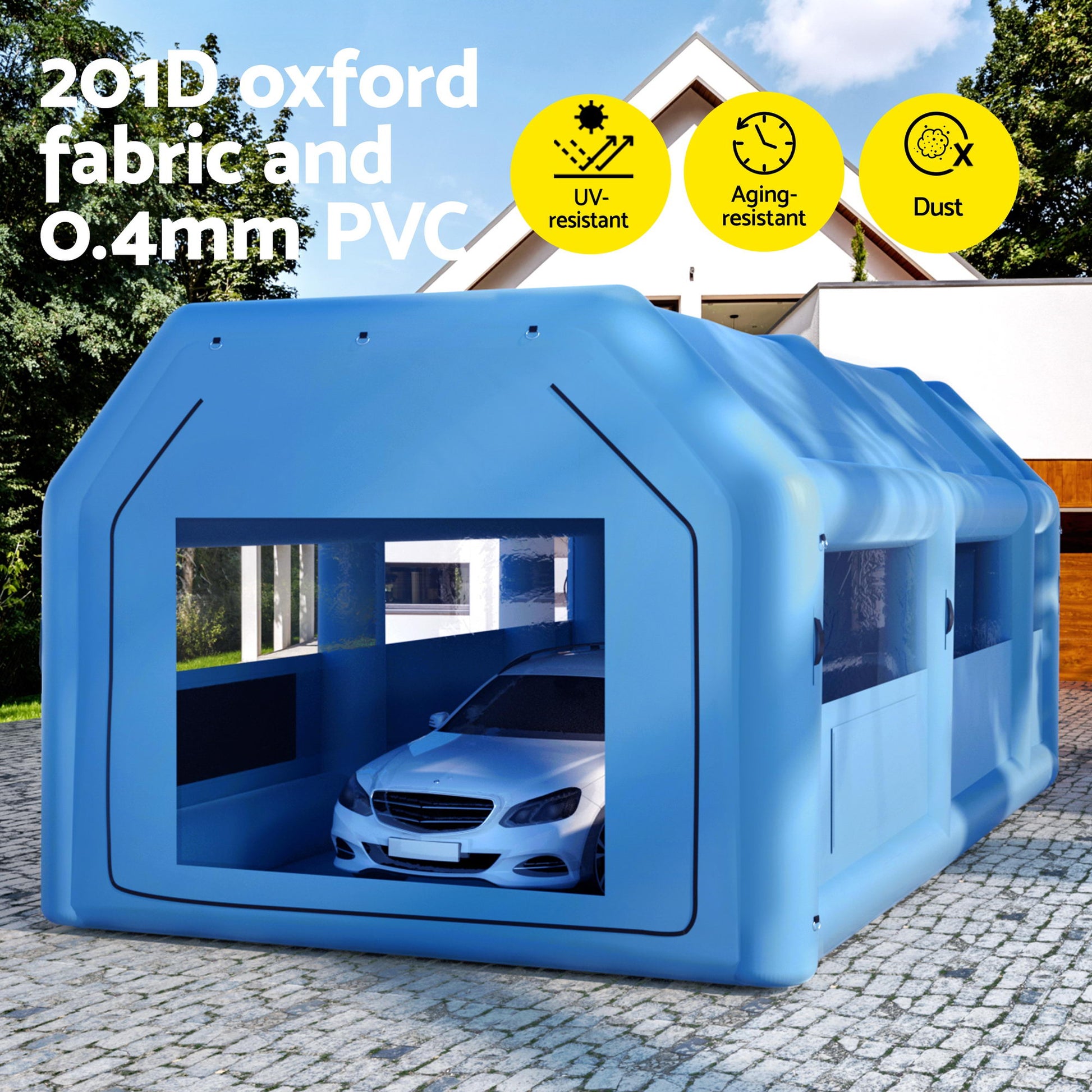 GIANTZ Inflatable Spray Booth Car Paint Tent 8.5x4.8m 2 Blowers Filter Mobile Garage Workstation - Image 5