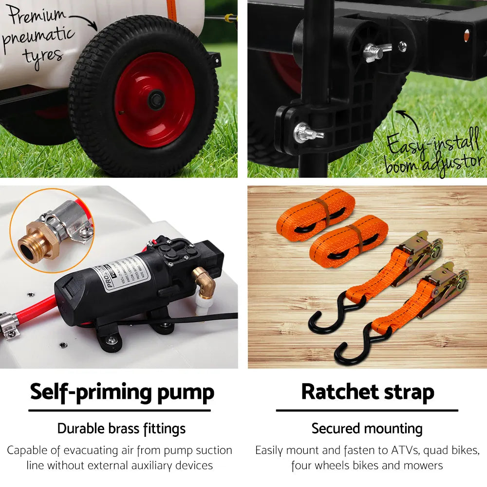 Giantz Weed Sprayer 100L Trailer 1.5M Boom Garden Spray - Image 4