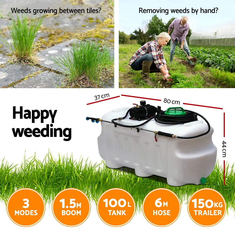 Giantz Weed Sprayer 100L Trailer 1.5M Boom Garden Spray - Image 5