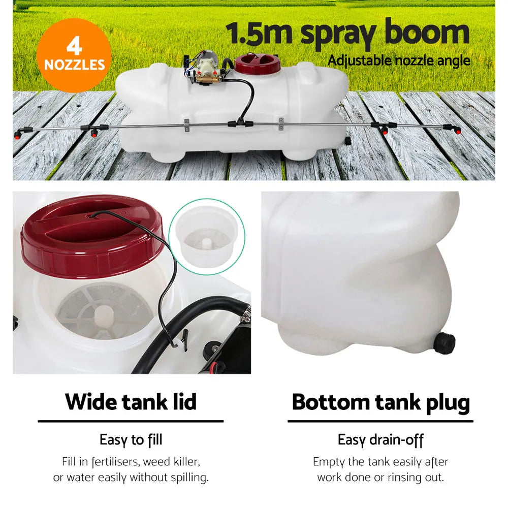 Giantz Weed Sprayer 60L 1.5M Fixed Boom Garden Spray - Image 3