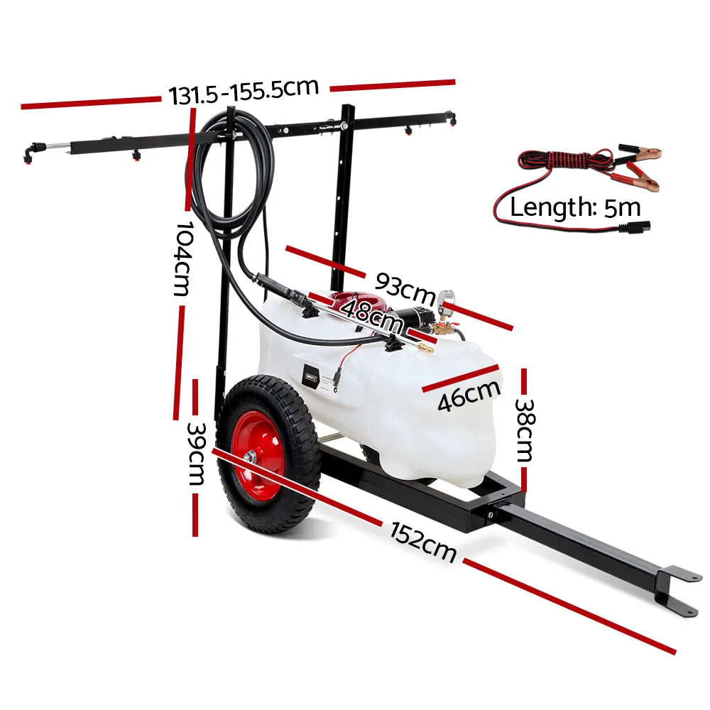 Giantz Weed Sprayer 100L Trailer 1.5M Boom Garden Spray - Image 2