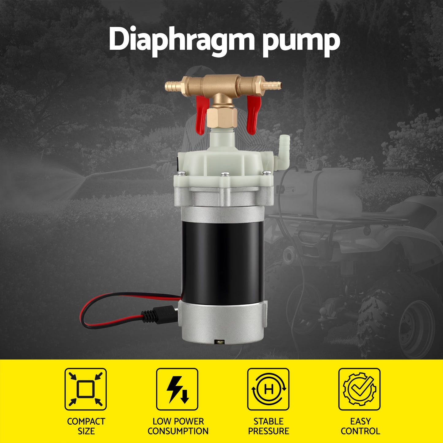 Giantz Garden Pump Sprayer Pressure Sprayer Pump 12V Diaphragm Sprayer Pump - Image 4