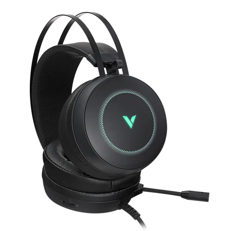 RAPOO VH160 Headset 7.1 Surround Sound Stereo Headphone USB Microphone Breathing RGB LED Lightwei... - Image 2