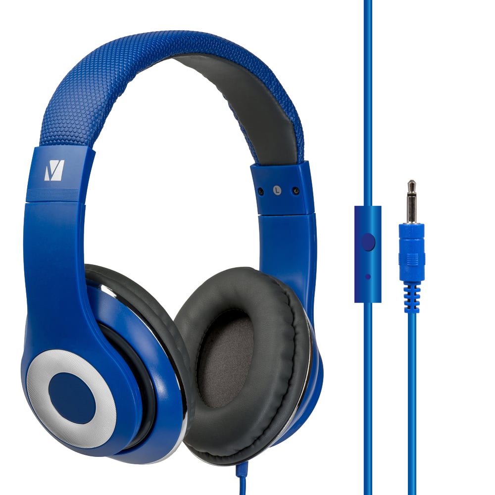 Verbatim's Over-Ear Stereo Headset Headphones - Ideal for Office, Education, Business, SME (BLUE)...