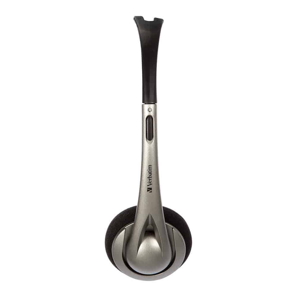 Verbatim Multimedia Headset with Boom Mic Headphone, Volume Control, USB 3.0 – Grey – School, Off... - Image 2