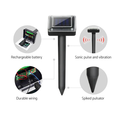 Vermitrap Set of 6 Ultrasonic Solar Powered Snake Repellent - Image 5