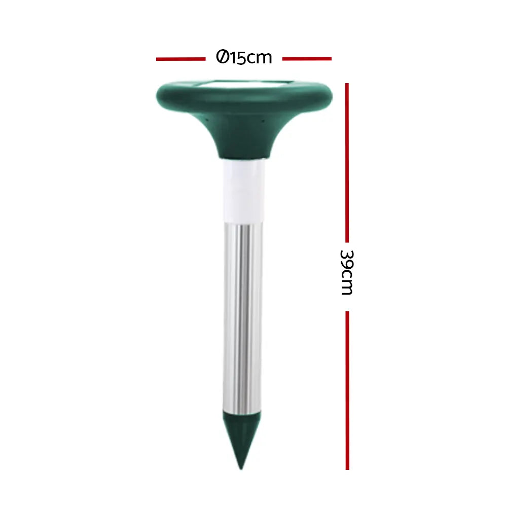 Gardeon Snake Repeller Set of 12 Solar LED Pulse Plus Ultrasonic Pest Rodent Repellent - Image 2