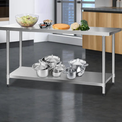 Cefito 1829x610mm Stainless Steel Kitchen Bench 304 - Image 8