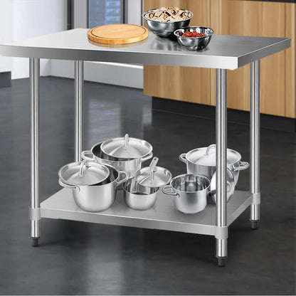 Cefito 1219x610mm Stainless Steel Kitchen Bench 430 - Image 8