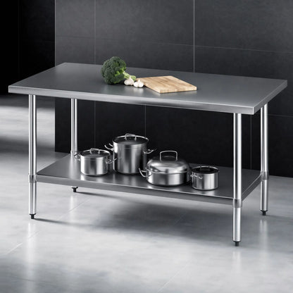 Cefito 1524x762mm Stainless Steel Kitchen Bench 430