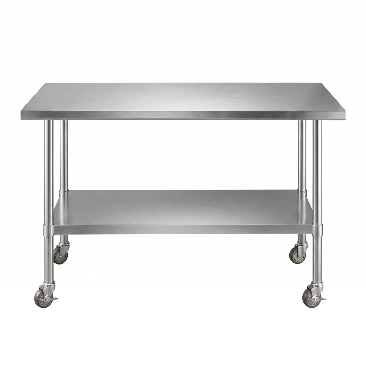 Cefito 1524x762mm Stainless Steel Kitchen Bench w/ Splashback Work Table Prep Bench Commercial 430 - Image 3