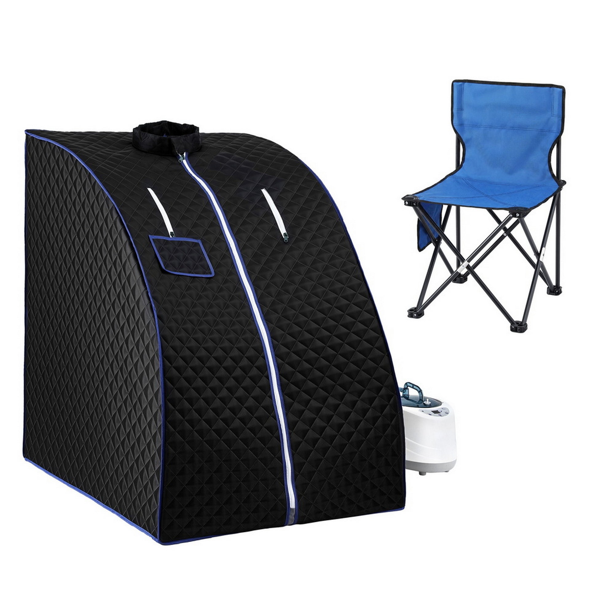 Devanti Portable Steam Sauna Tent 1000W 2L Steamer Pot Personal Home SPA Timer - Image 3