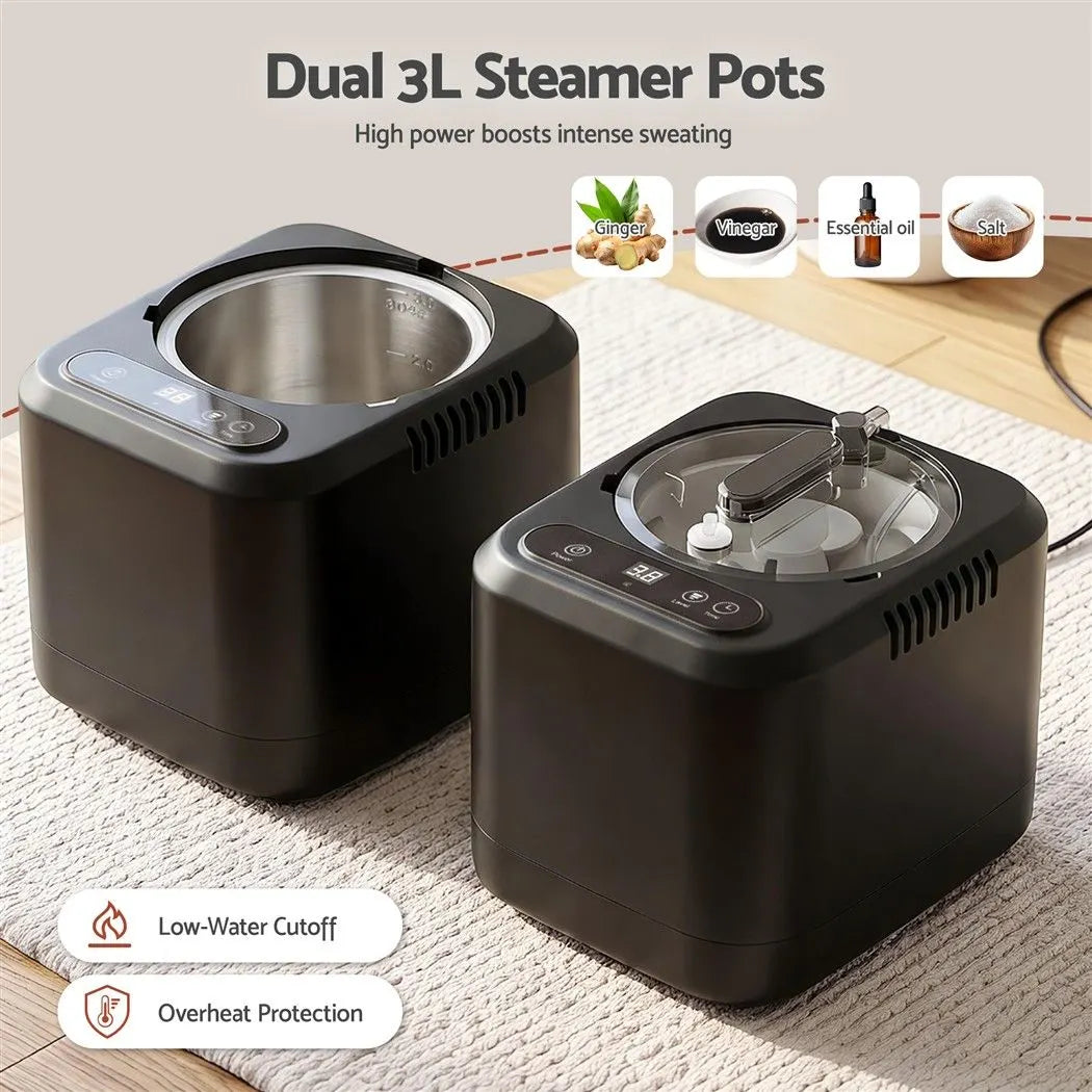 Devanti Portable Steam Sauna Tent 2 Person 1000W 3L Steamer Home SPA 60Min Timer - Image 5