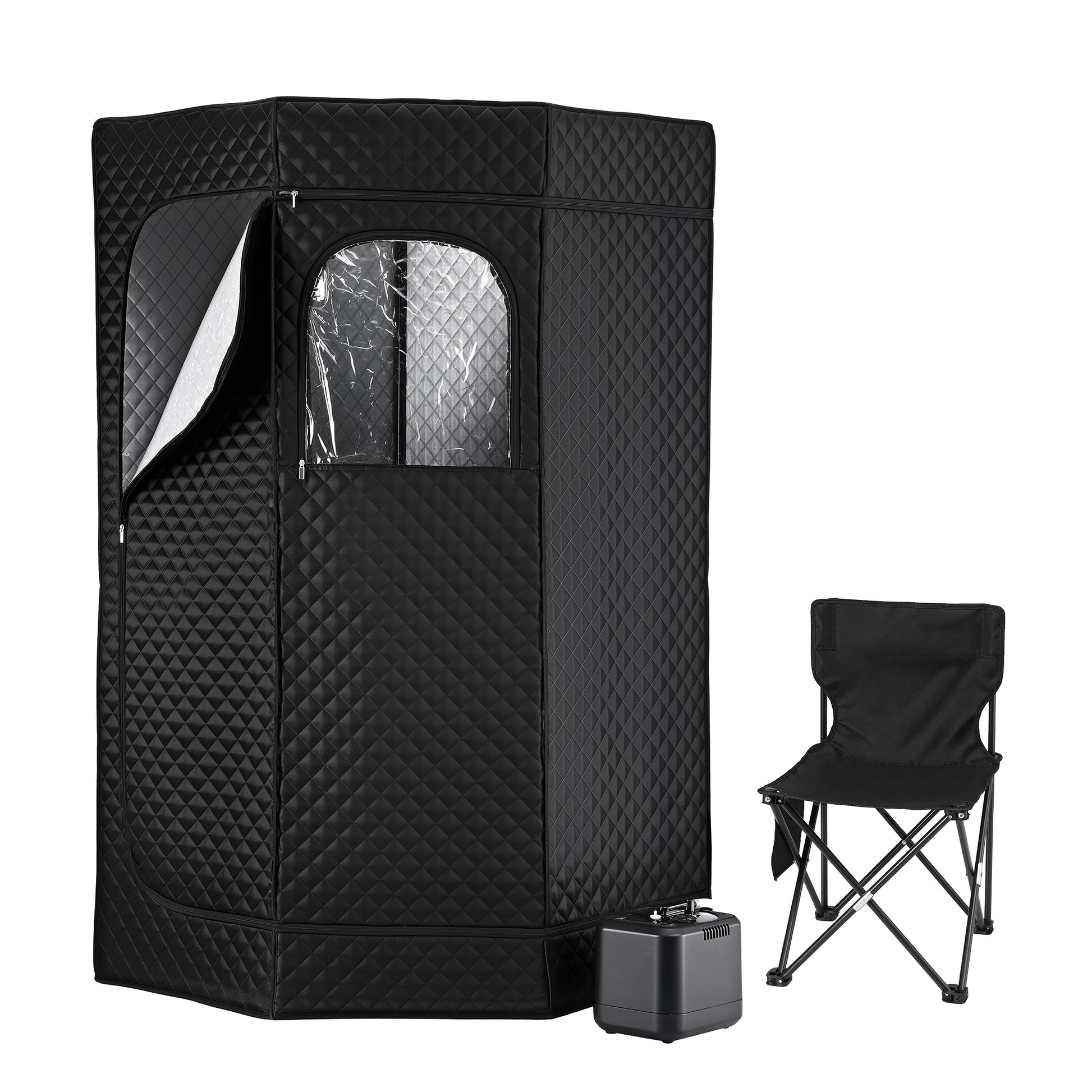 Devanti Portable Steam Sauna Tent 1000W 3L Steamer Pot Full Body Home SPA Timer - Image 3