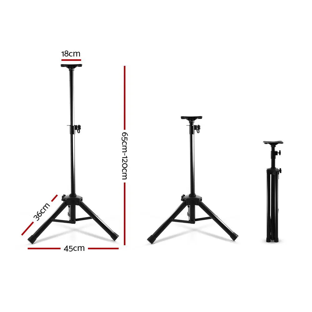 Alpha Speaker Stand 65-120cm Adjustable Height Surround Sound Studio Home 2pcs - Image 2