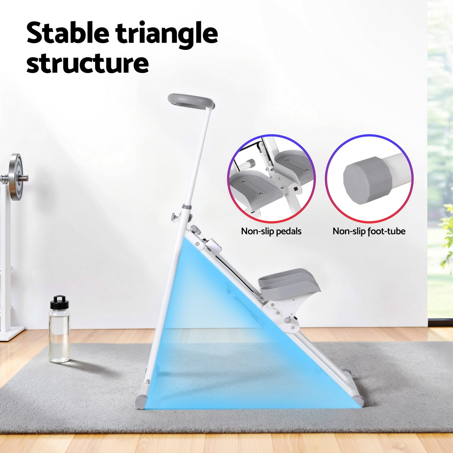 Everfit Step Machine Stair Climber for Home Gym Exercise Foldable LED Display Adjustable Handlebar - Image 7