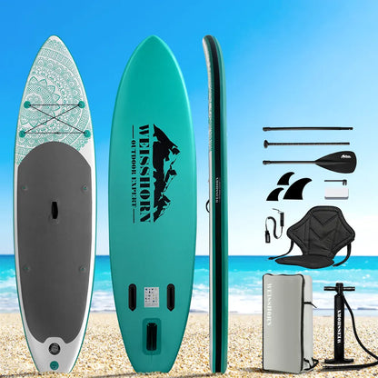 Weisshorn Stand Up Paddle Board 10.6ft Inflatable SUP Surfboard Paddleboard Kayak Surf Green - Image 8