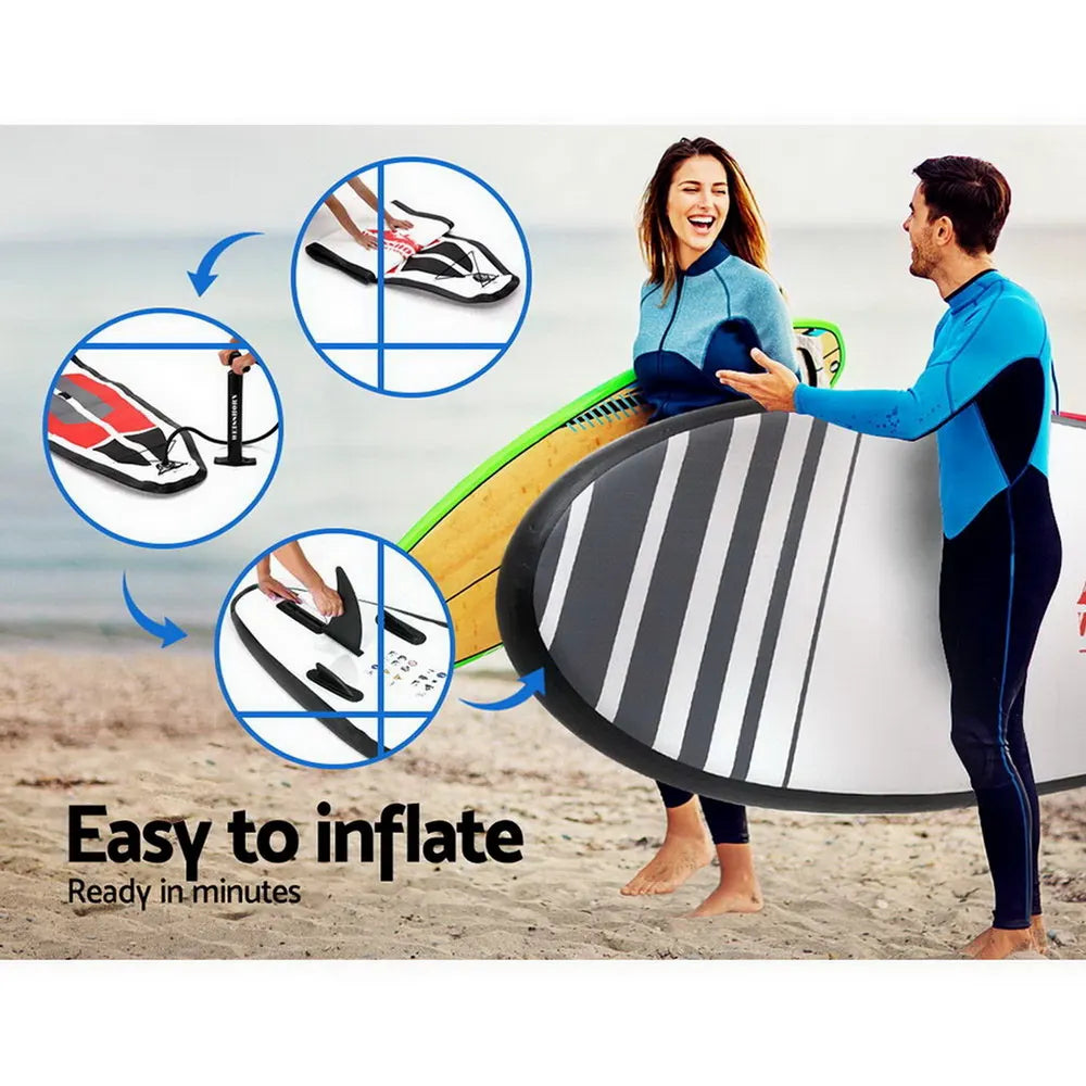 Weisshorn Stand Up Paddle Board 11ft Inflatable SUP Surfboard Paddleboard Kayak Surf Black - Image 6