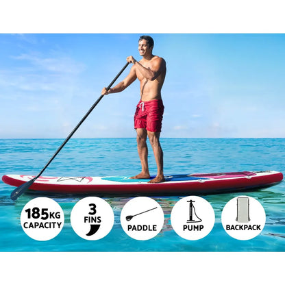 Weisshorn Stand Up Paddle Board 11ft Inflatable SUP Surfboard Paddleboard Kayak Surf Pink - Image 4