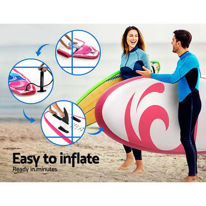 Weisshorn Stand Up Paddle Board 11ft Inflatable SUP Surfboard Paddleboard Kayak Surf Pink - Image 6