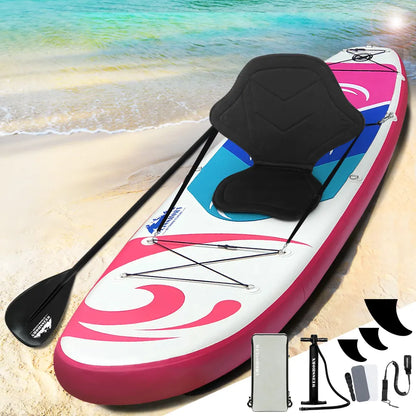 Weisshorn Stand Up Paddle Board 11ft Inflatable SUP Surfboard Paddleboard Kayak Surf Pink - Image 8