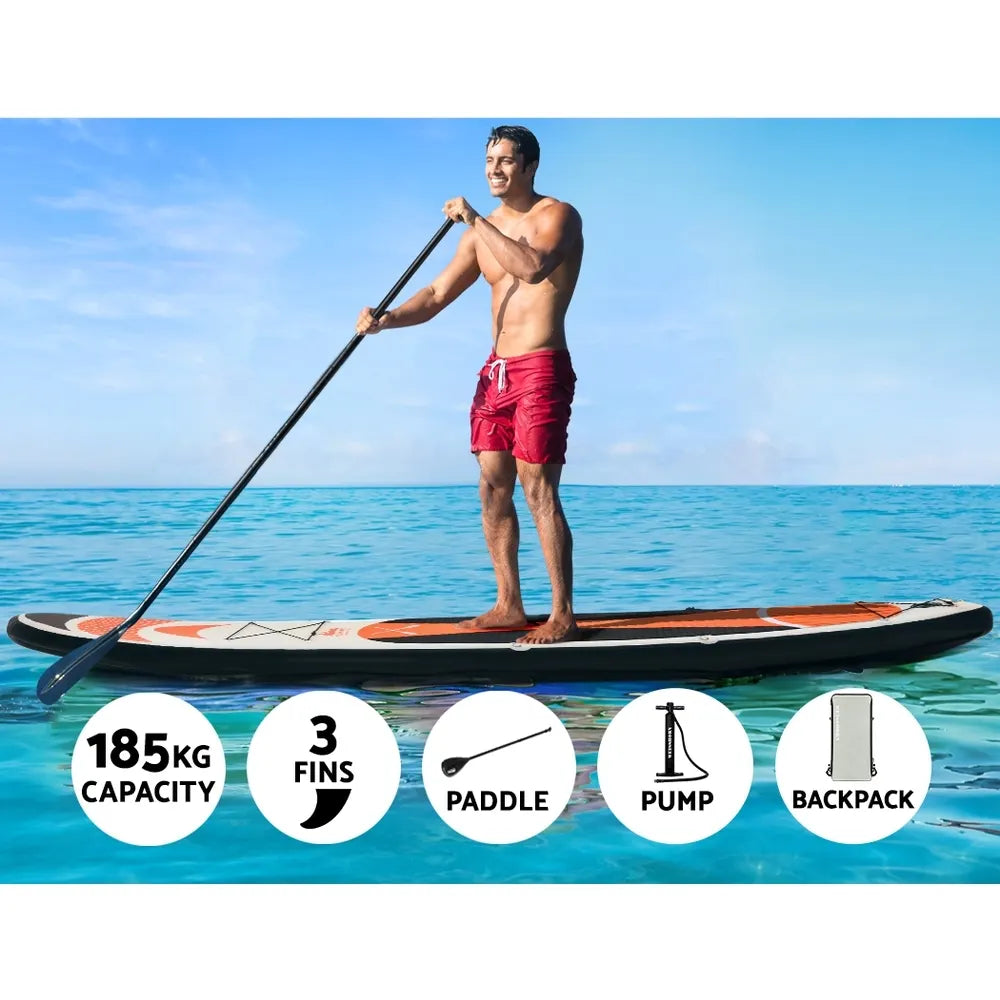 Weisshorn Stand Up Paddle Board 11ft Inflatable SUP Surfboard Paddleboard Kayak Surf Red - Image 4