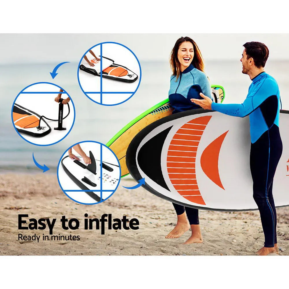 Weisshorn Stand Up Paddle Board 11ft Inflatable SUP Surfboard Paddleboard Kayak Surf Red - Image 6