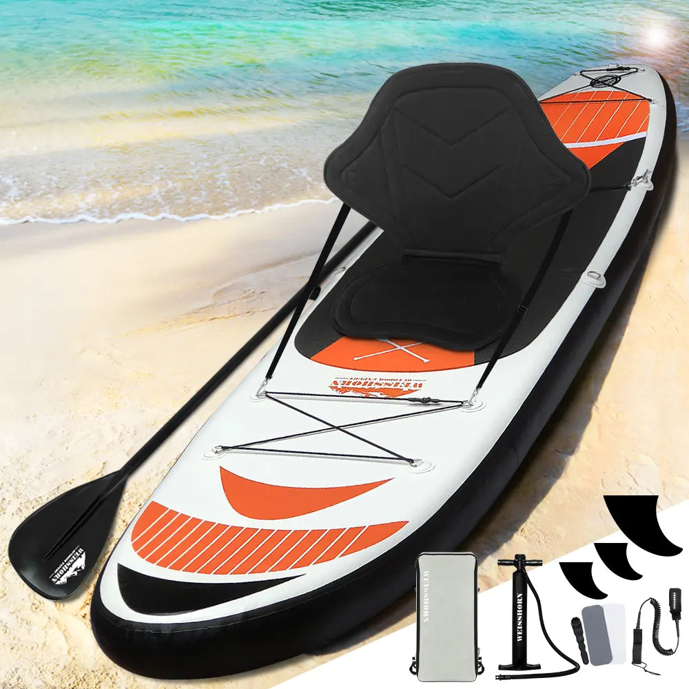 Weisshorn Stand Up Paddle Board 11ft Inflatable SUP Surfboard Paddleboard Kayak Surf Red - Image 8