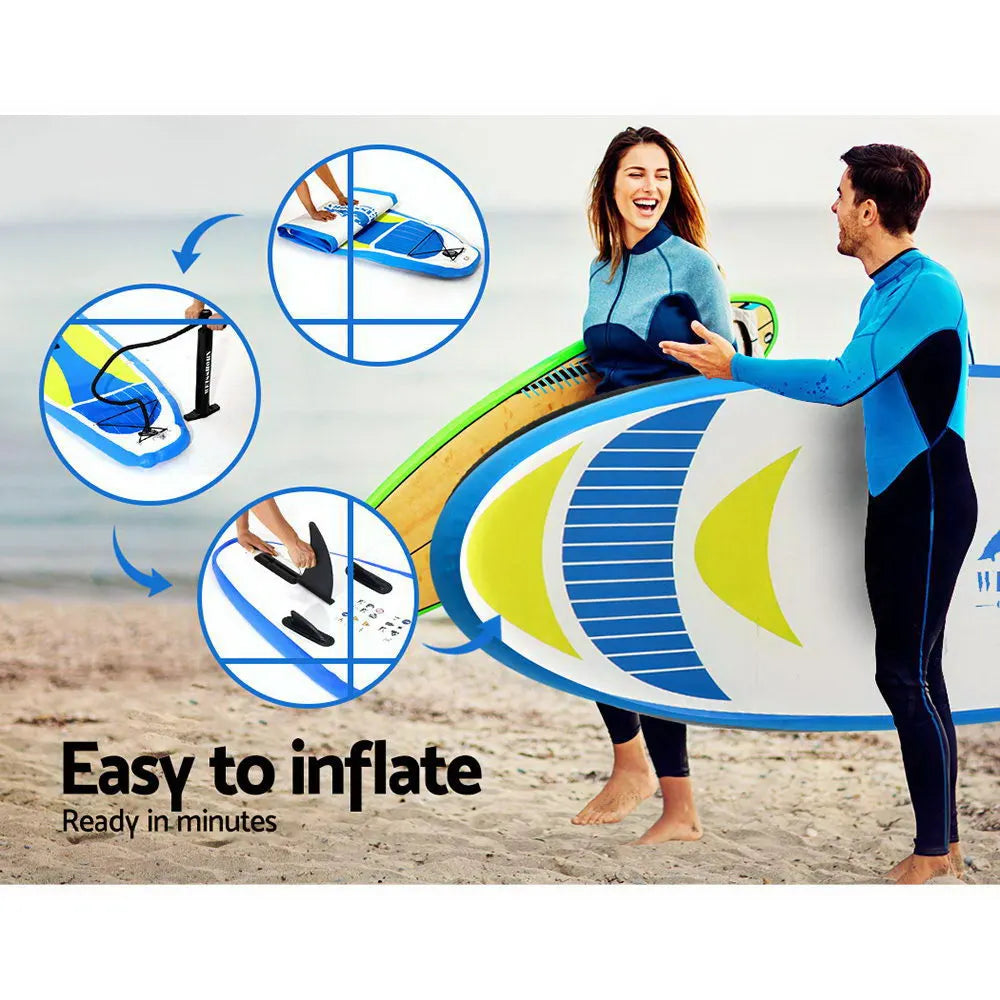 Weisshorn Stand Up Paddle Board 11ft Inflatable SUP Surfboard Paddleboard Kayak Surf Yellow - Image 7