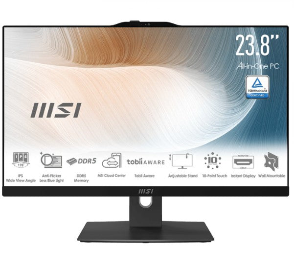 MSI Modern AM242TP 1M-1834AU AIO, Black, 23.8' 10 Points Touch Screen, Core 5 120U/D5 2x8G/1TB SS...